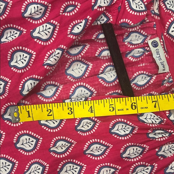 Caryn Lawn Vibrant Red Leaf Patterned dress - Picture 8 of 10